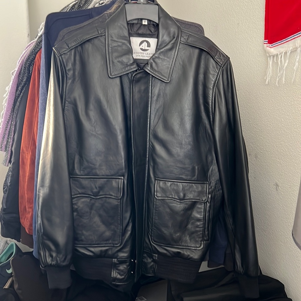 Genuine Leather Bomber Jacket Artistry Leather
